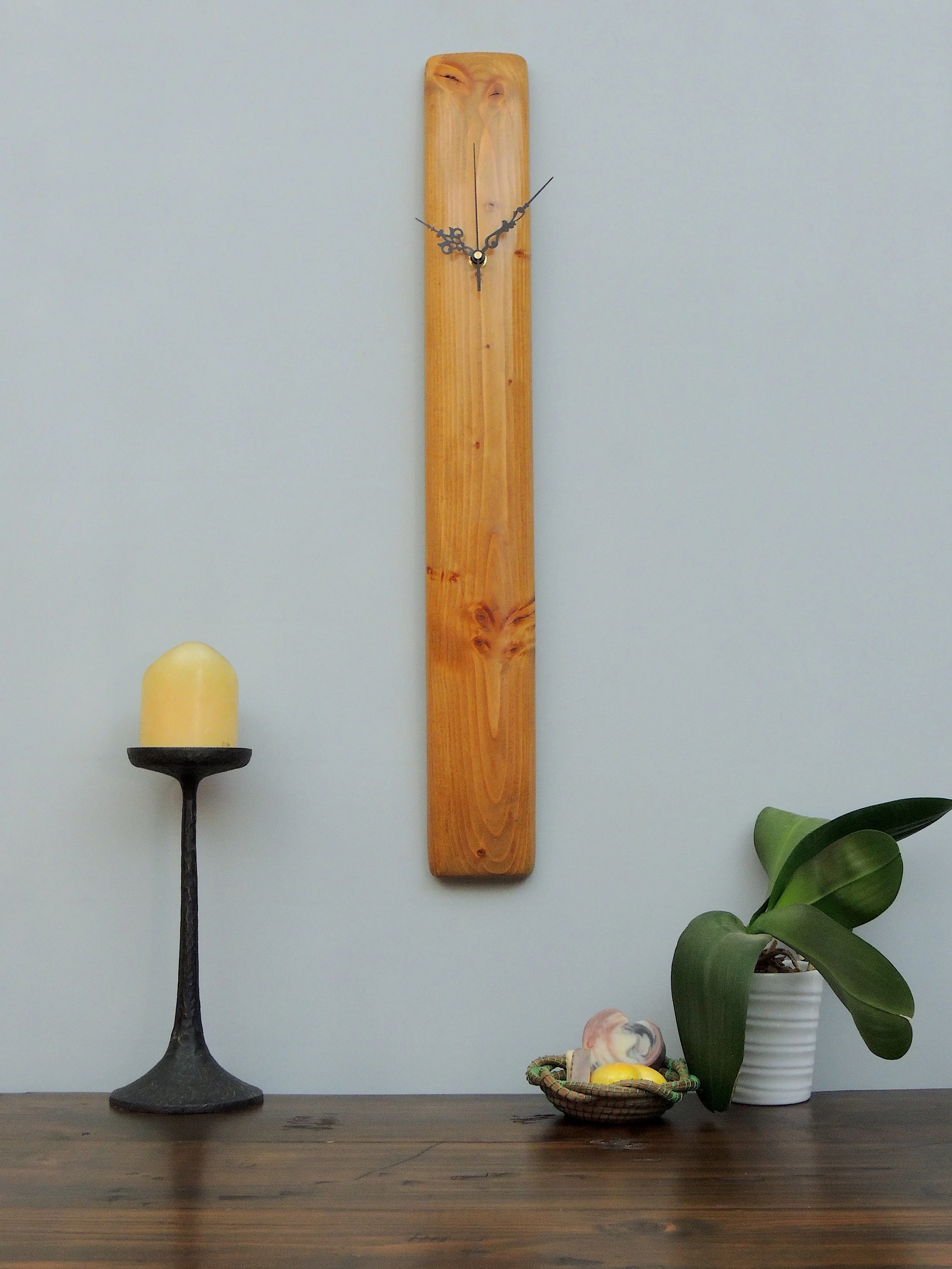 Textured Wood Pendulum Clock Art - Katelyn 0001 — Korzen Designs
